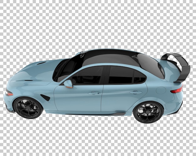 Sport car on transparent background. 3d rendering - illustration