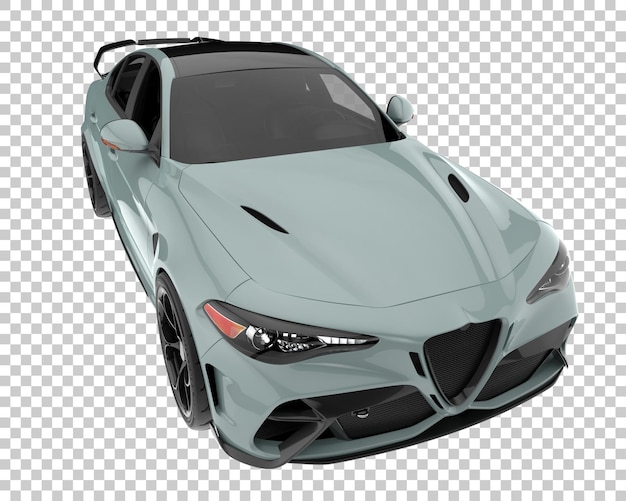 Sport car on transparent background. 3d rendering - illustration