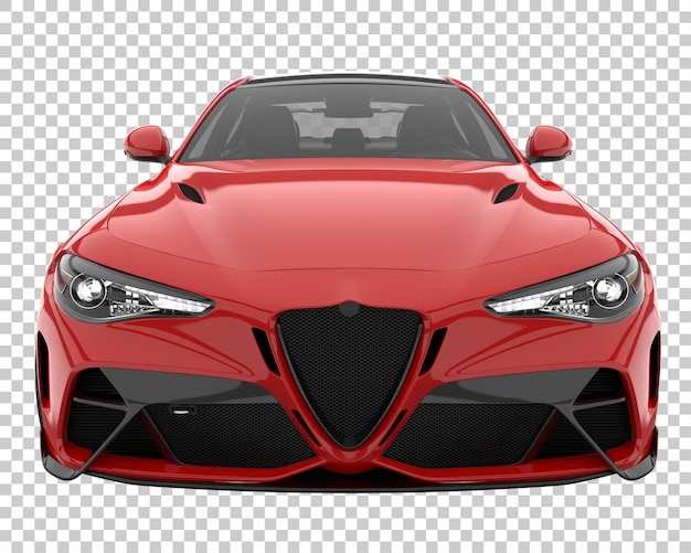 Sport car on transparent background. 3d rendering - illustration