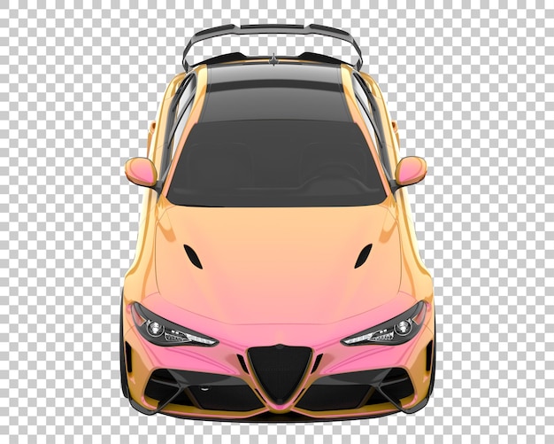 Sport car on transparent background. 3d rendering - illustration