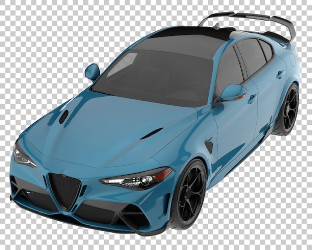 Sport car on transparent background. 3d rendering - illustration