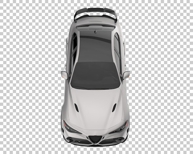 Sport car on transparent background. 3d rendering - illustration