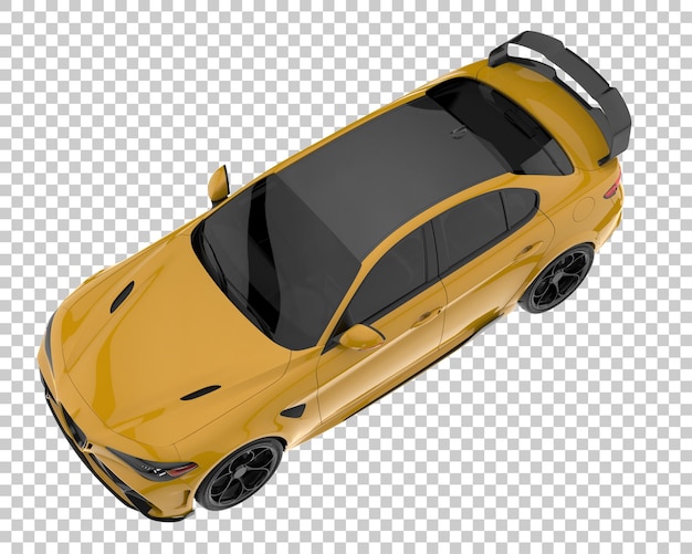 Sport car on transparent background. 3d rendering - illustration