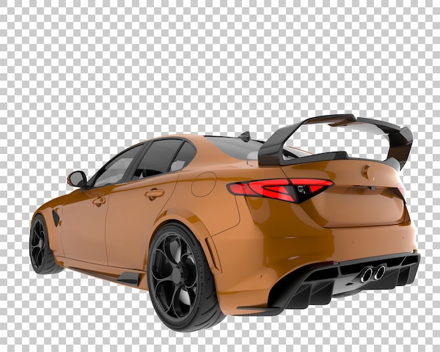 Sport car on transparent background. 3d rendering - illustration