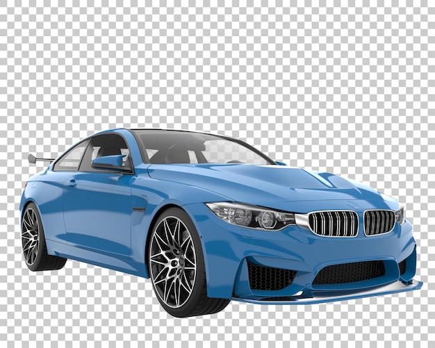 Sport car on transparent background. 3d rendering - illustration