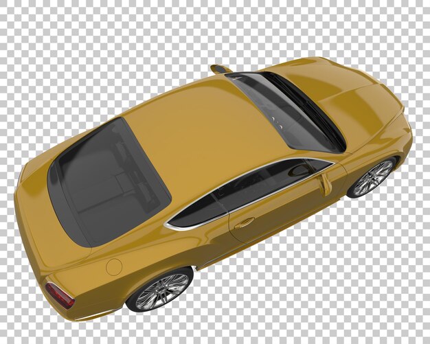 Sport car on transparent background. 3d rendering - illustration