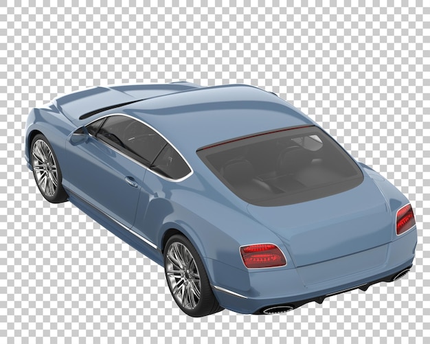 Sport car on transparent background. 3d rendering - illustration