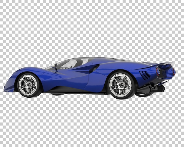 Sport car on transparent background. 3d rendering - illustration