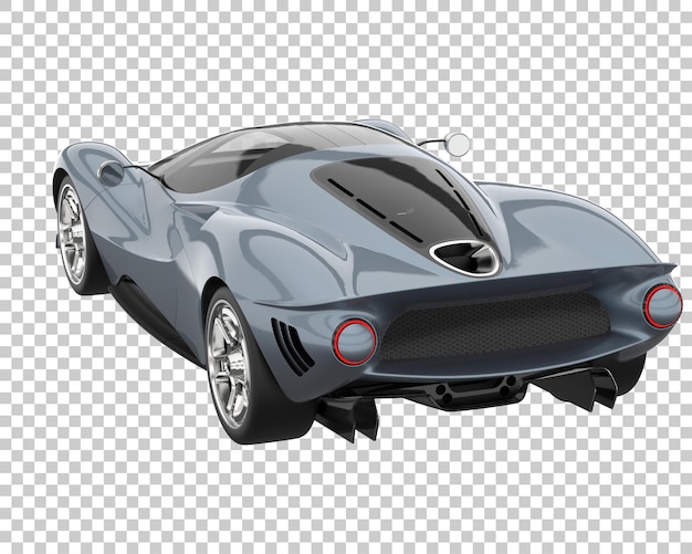 Sport car on transparent background. 3d rendering - illustration