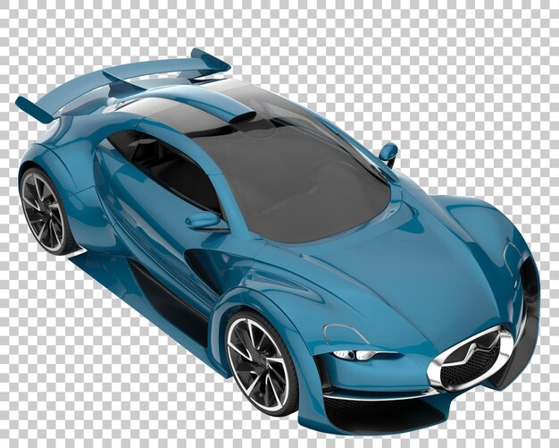 Sport car on transparent background. 3d rendering - illustration