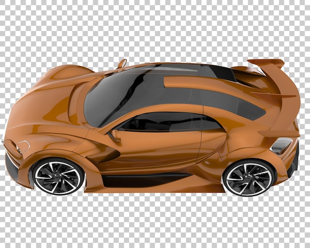 PSD sport car on transparent background. 3d rendering - illustration