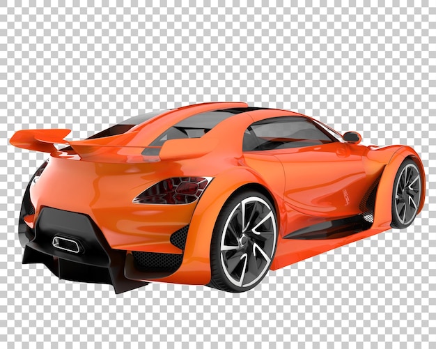 Sport car on transparent background. 3d rendering - illustration