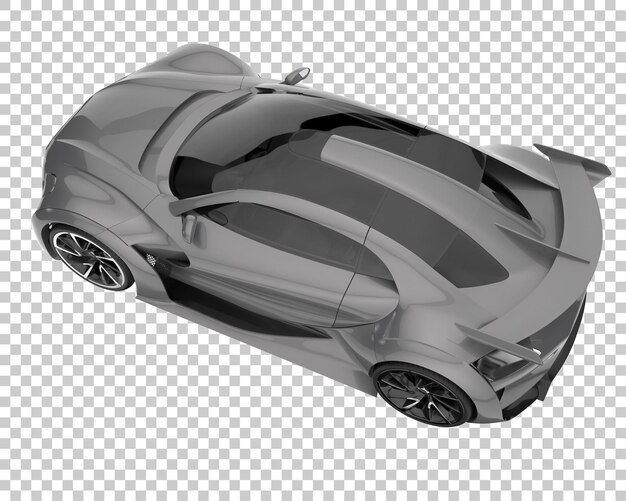 PSD sport car on transparent background. 3d rendering - illustration