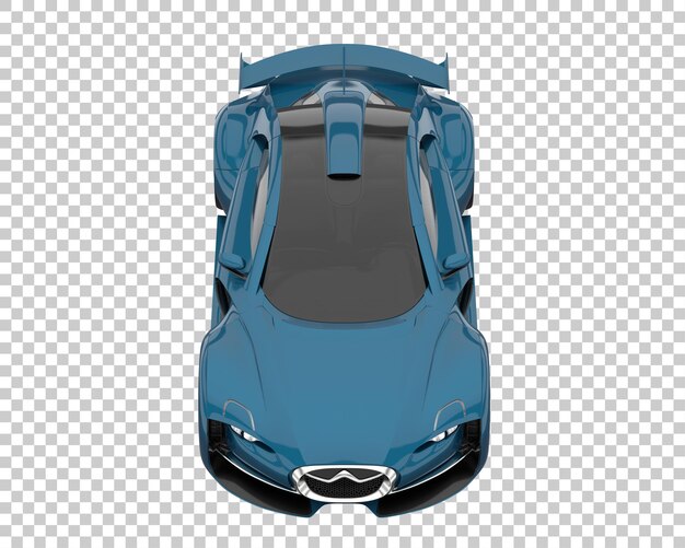 Sport car on transparent background. 3d rendering - illustration