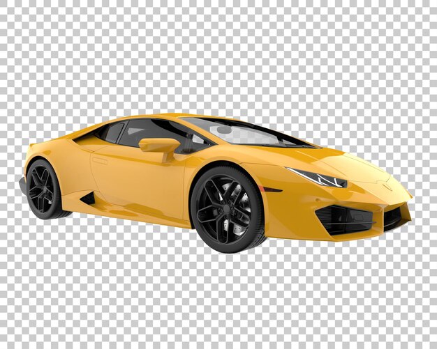 Sport car on transparent background. 3d rendering - illustration