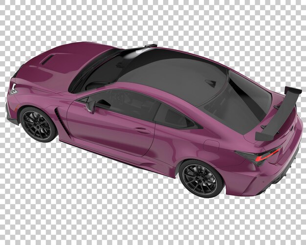 PSD sport car on transparent background. 3d rendering - illustration