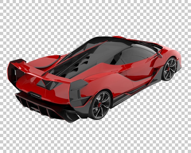 Sport car on transparent background. 3d rendering - illustration