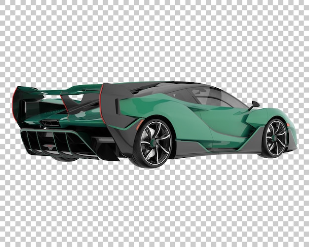 Sport car on transparent background. 3d rendering - illustration