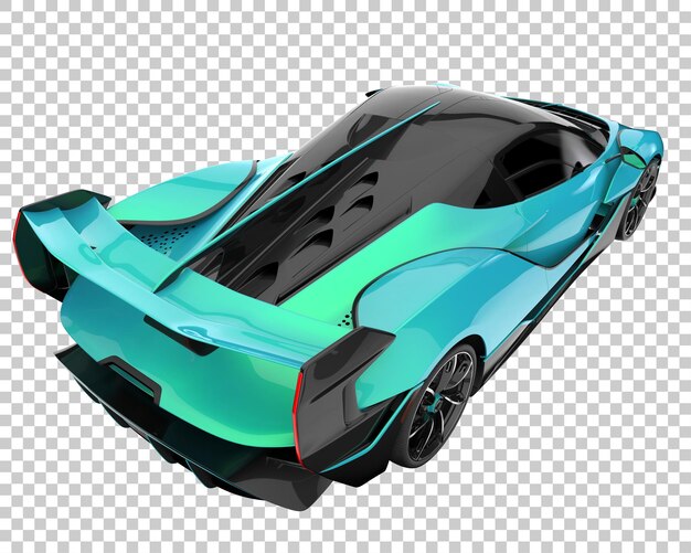 Sport car on transparent background. 3d rendering - illustration