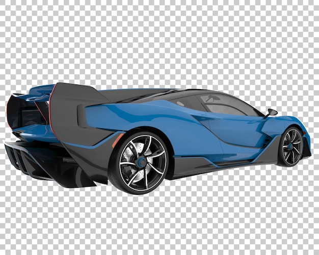 Sport car on transparent background. 3d rendering - illustration