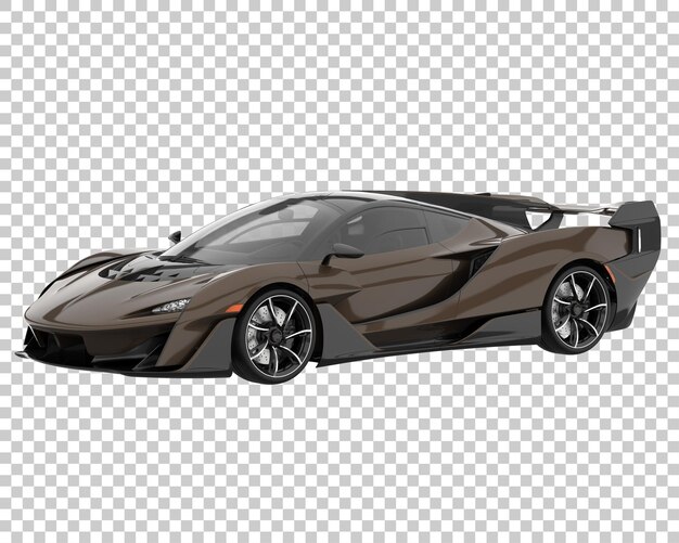 Sport car on transparent background. 3d rendering - illustration