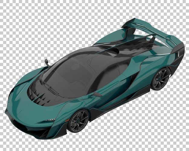 Sport car on transparent background. 3d rendering - illustration