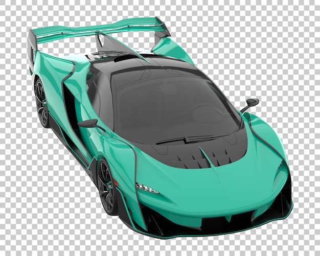 Sport car on transparent background. 3d rendering - illustration