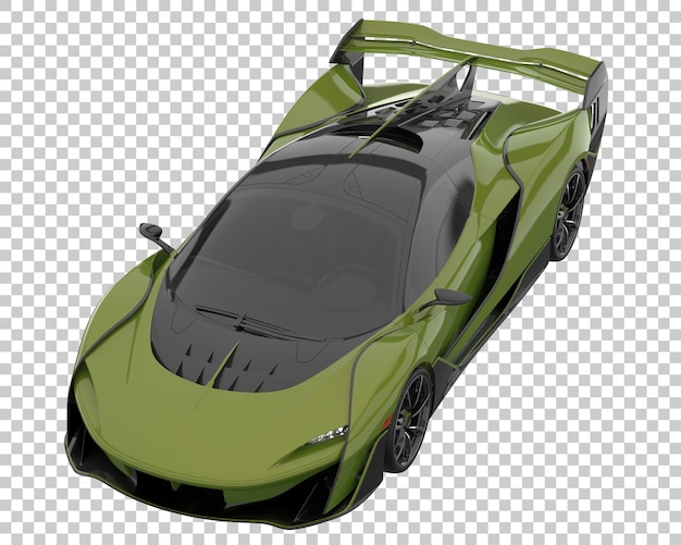 Sport car on transparent background. 3d rendering - illustration