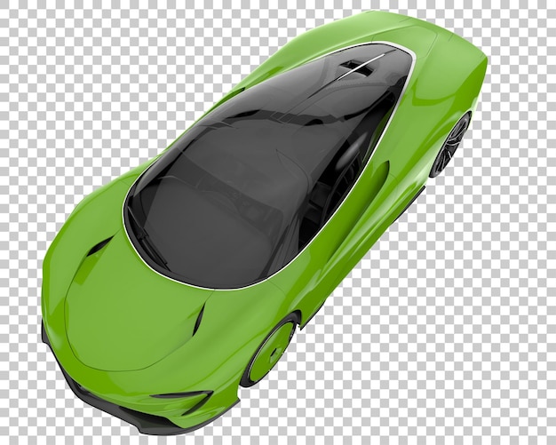 Sport car on transparent background. 3d rendering - illustration