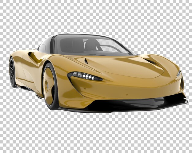 Sport car on transparent background. 3d rendering - illustration