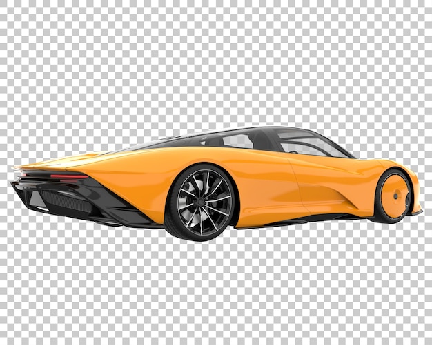 Sport car on transparent background. 3d rendering - illustration