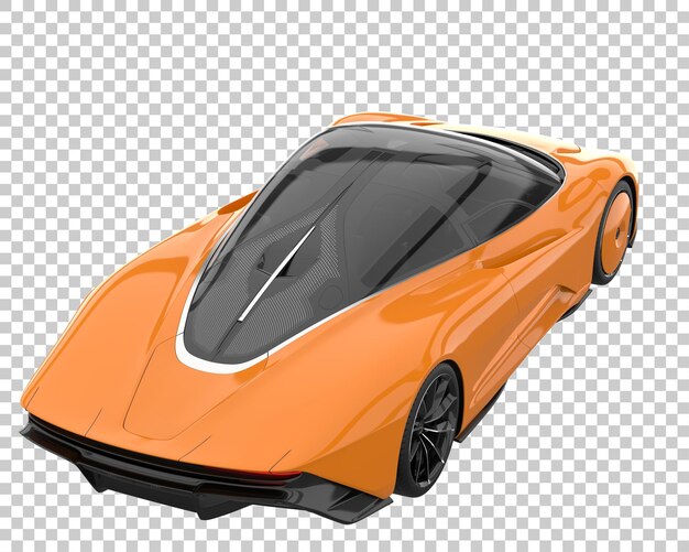 Sport car on transparent background. 3d rendering - illustration