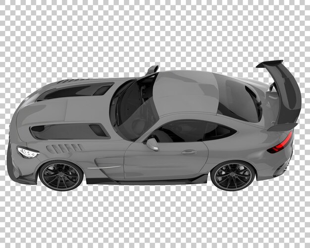 Sport car on transparent background. 3d rendering - illustration