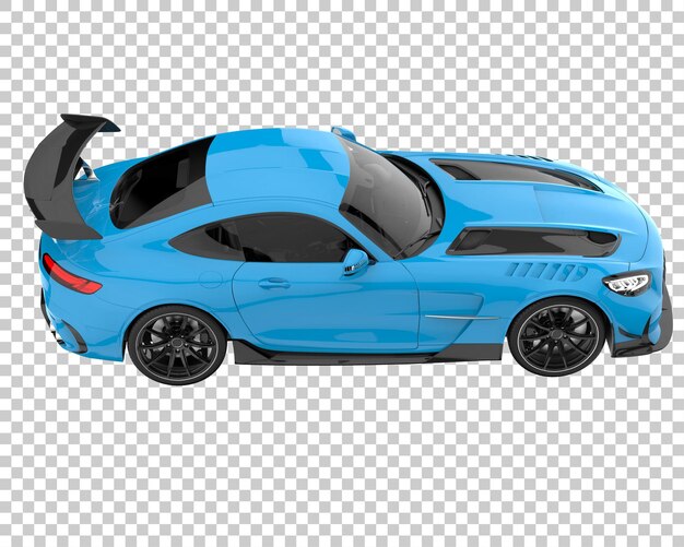 Sport car on transparent background. 3d rendering - illustration