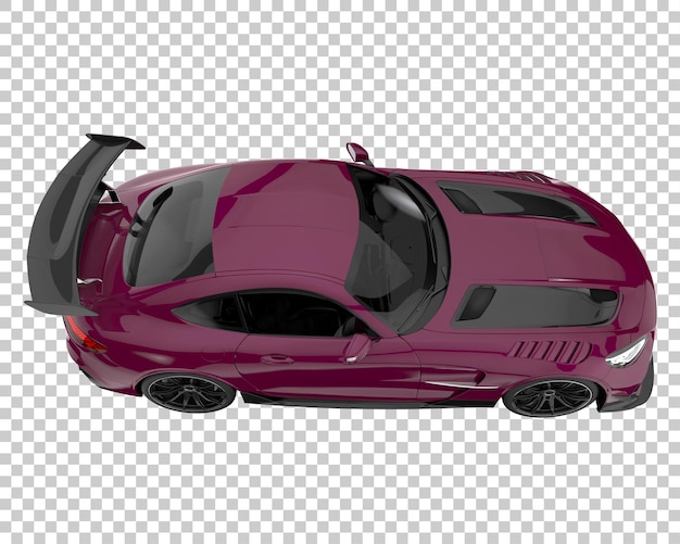 PSD sport car on transparent background. 3d rendering - illustration