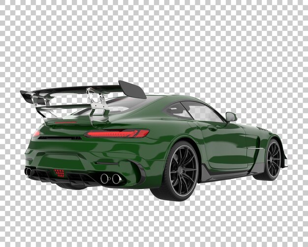 Sport car on transparent background. 3d rendering - illustration