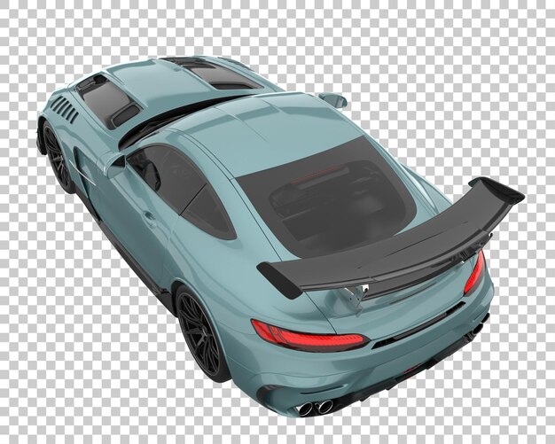 Sport car on transparent background. 3d rendering - illustration