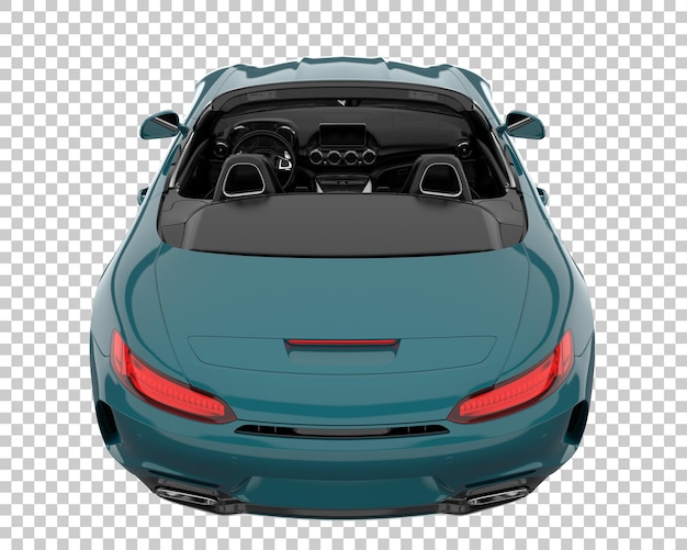 Sport car on transparent background. 3d rendering - illustration