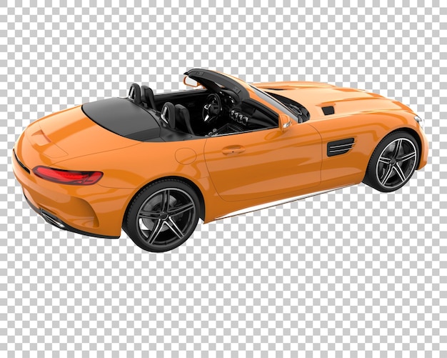 Sport car on transparent background. 3d rendering - illustration