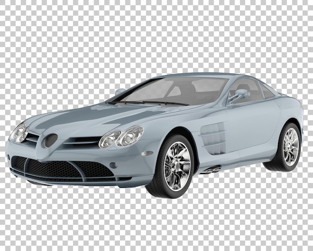 Sport car on transparent background. 3d rendering - illustration