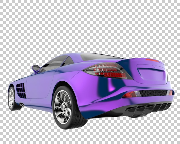 Sport car on transparent background. 3d rendering - illustration