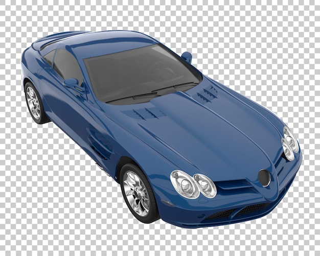 Sport car on transparent background. 3d rendering - illustration