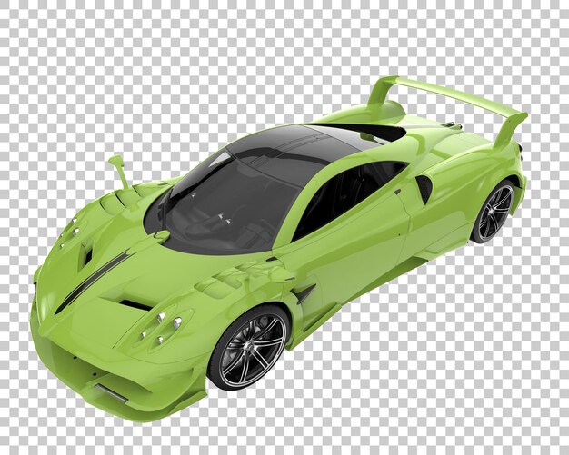 Sport car on transparent background. 3d rendering - illustration