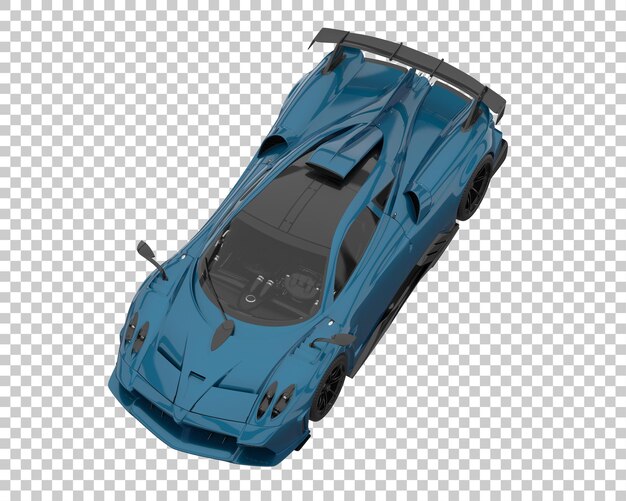 Sport car on transparent background. 3d rendering - illustration