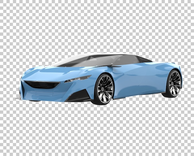 Sport car on transparent background. 3d rendering - illustration