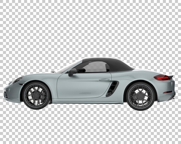 Sport car on transparent background. 3d rendering - illustration