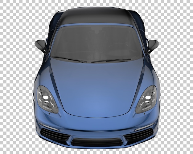 Sport car on transparent background. 3d rendering - illustration