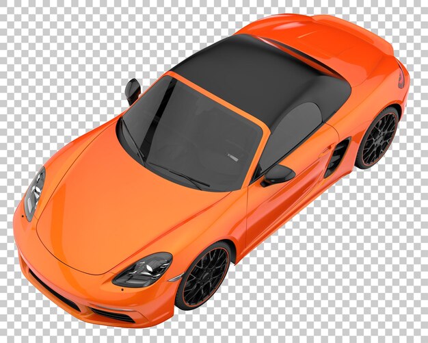 Sport car on transparent background. 3d rendering - illustration