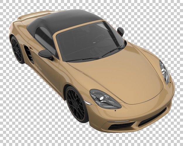 Sport car on transparent background. 3d rendering - illustration