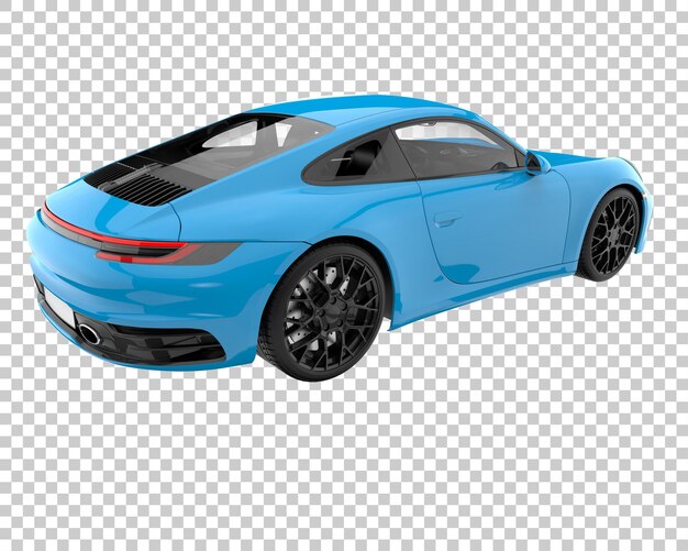 Sport car on transparent background. 3d rendering - illustration